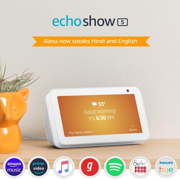 Amazon - Echo Show 5" Smart Display with Alexa - Sandstone - Image 4