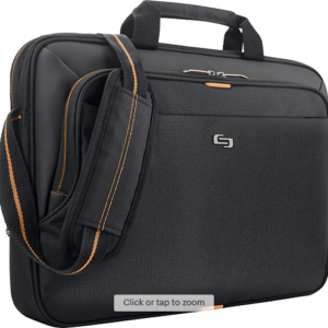 solo - Urban Briefcase for 15.6" Laptop - Black/Orange